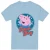 Peppa Pig Unisex volwassen team boy george pig badge t-shirt