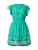 ONLY Zomerjurk ‘ONLValentina’  smaragd / lichtgroen / donkergroen / wit