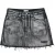 Mikuta The Black Shimmer Slit Denim Skirt