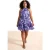 Trendyol Curve Dames Blauw Bloemen Kort / Mini Mouwloos Casual A-lijn Grote maten Jurk