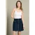 LOLALIZA denim korte rok – donkerblauw