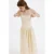Mango strapless maxi broderie jurk – lichtgeel