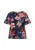 Usha Blouse  navy / rosa / purper
