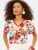 love & roses Shirt  crème / azuur / kreeft / rood
