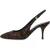 Moschino Slingback In Nylon Allover Logo Brown
