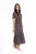 Bruine maxi jurk met dierenprint