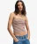 Athletic Essentials Gestreepte Jersey Bandeau Top Brown