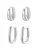 Hey Happiness Oorbellen ‘Dome Hoop’  zilver