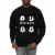 Disney Heren Vier Hoofden Mickey Mouse Katoenen Sweatshirt (Zwart)