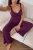 TRENDYOLMİLLA Dames 2-pack Paars Effen Mouwloos Loungewear Regular fit Pyjama- Sets