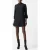 French Connection Lux Daux Fur 3/4 Cuff Dress S Black