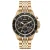 Stijlvol Michael Kors MK8726 herenhorloge met zwarte wijzerplaat en goudkleurige afwerking