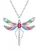 Lulu & Jane Ketting  blauw / pink / zilver