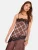 Lipsy Top  bruin / donkerbruin / lichtgrijs / zwart