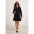 TRENDYOLMİLLA Dames Zwart Effen Extra Kort / Super Mini Lang Skater Jurken