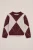 WE Fashion – Meisjes gebreide trui met ruit – Regular fit – Bordeauxrood –