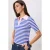 TRENDYOLMİLLA Dames Blauw Gestreept Kort Getailleerd Blouses