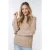 EsQualo Sweater Cables Turtle Neck Camel