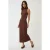 Getextureerde Halterkraag Bodycon Maxi-jurk