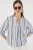 Gestreepte V-hals Blouse