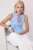TRENDYOLMİLLA Dames Donkerblauw Effen Mouwloos Getailleerd Blouses