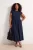 Trendyol Curve Dames Donkerblauw Effen Maxi Mouwloos Casual A-lijn Grote maten Jurk