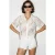 Bloemenkant Knop-Front Shirt