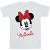 Disney Meisjes Minnie Mouse Gezicht Katoenen T-Shirt (Wit)