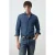 Mango Man denim slim fit casual overhemd – donkerblauw
