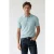 No Excess Pullover Short Sleeve Polo Button Solid Ice