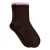 WE Fashion sokken met ruches – donkerbruin/roze