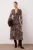 TRENDYOLMİLLA Dames Bruin Paisley Maxi Lang Avond / Dagelijks A-lijn Jurken