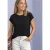 Shirt met boothals en decoratieve tape
