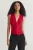 TRENDYOLMİLLA Dames Rood Effen Mouwloos Getailleerd Blouses