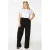 YOEK high waist bootcut fit broek van travelstof DOLCE zwart