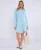 Blauw katoenen oversized shirt met textuur