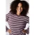 MS Mode gestreepte longsleeve – lila/donkerbruin