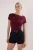 TRENDYOLMİLLA Dames Bordeaux Effen Kort Getailleerd Blouses