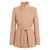 Ted Baker Ross Korte Wollen Wikkeljas Met Riem In Camelkleur