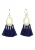 ELLI Oorbellen ‘Boho’  donkerblauw / goud