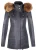 Dames slim fit leren parka-jas met capuchon-Northam