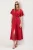 TRENDYOLMİLLA Dames Rood Effen Maxi Driekwart mouw Casual A-lijn Jurken