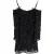 Ganni Mini Off-Shoulder Jurk van Tule met Lint in Zwart Polyester