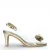 Laura Vita Mira 05 transparante gouden slip-on Cinderella pumps met taps toelopende hak en enkelbandje voor dames