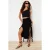 TRENDYOLMİLLA Dames Zwart Effen Midi Ruchezoom Kokerrok- rok Rokken