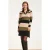 Smashed Lemon 24610 neutrale zig-zag gebreide jurk |