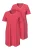 Ulla Popken Nachthemd  fuchsia / wit