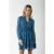 Colourful Rebel Sacha Small Geo Shirt Dress Ls Dark Petrol