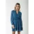 Colourful Rebel Sacha Small Geo Shirt Dress Ls Dark Petrol