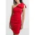 French Connection Sonya Ribbed One Shoulder Dres Red